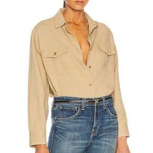 Nili LOTAN Troy utility shirt khaki